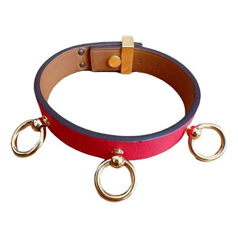 hermes mini dog bracelet|Leather .